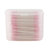 优家（UPLUS）粉色尖头螺旋头纸轴多功能化妆清洁棉签180支单支独立包装（盒装棉球 耳鼻清洁棉棒）第5张高清大图