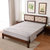 家逸北欧实木床1.8米双人床卧室现代简约1.5米橡木床环保卧室家具(胡桃色 1.5米*2米)第2张高清大图