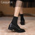CaldiceKris（中国CK）秋冬新款百搭弹力袜靴女瘦瘦马丁靴短靴女CK-X5166-1(黑色 39)第5张高清大图