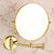 皇姿 浴室美容镜壁挂 卫生间折叠放大梳妆镜子 壁挂化妆镜金色第3张高清大图