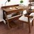 物植 实木书桌电脑桌ZM-03(（双抽款）胡桃色1.4米单桌+椅子)第3张高清大图