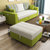 古宜 沙发床可折叠小户型现代多功能2.2米储物三人实木布艺可拆洗(2.2米三人位+储物脚踏)第4张高清大图