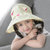 小小萌 宝宝帽子婴儿帽子童装婴儿用品小猫双面遮阳帽猫头鹰(均码（头围约52） 黄色)第4张高清大图