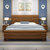 恒兴达 橡胶木新中式实木双人床1.8米1.5m现代简约高箱储物主卧床北欧婚床家具(1.8*2米原木色 床+床头柜*1)第3张高清大图