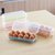 冰箱鸡蛋盒食物保鲜盒鸡蛋托鸡蛋格厨房透明塑料盒子放鸡蛋收纳盒(绿色)第4张高清大图
