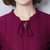 VEGININA 韩版女装镂空纯色上衣长袖打底衫 D6116(黑色 S)第4张高清大图