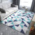 北欧简约风格几何地毯客厅现代沙发茶几垫卧室床边家用长方形地毯(JH-黑蓝白灰三角形1)第2张高清大图