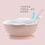 开优米 儿童宝宝吸管碗三合一辅食碗零食碗宝宝吸盘碗餐具套装喝水喝粥(紫色)第3张高清大图