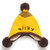 牛奶朋友 冬季宝宝护耳毛线帽纯色儿童防寒套头帽婴儿毛线帽(黄色（单帽）)第2张高清大图