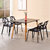 TIMI天米 现代简约餐桌椅 北欧几何椅组合 可叠加椅子组合 创意椅子餐厅家具(白色 1.2米餐桌+4把白色椅子)第3张高清大图