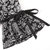 领米时尚 2017夏季女装新款欧美高端时尚大码显瘦雪纺印花短袖连衣裙C7561(黑色 5XL)第4张高清大图