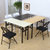 PADEN　可折叠电脑台式桌　家用简易写字书桌　学习桌办公培训桌　经济加固型活动板桌(白橡木色+黑架1.2米)第2张高清大图