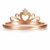 CRD克徕帝珠宝 王妃之冠 18K玫瑰金钻戒 百搭轻奢钻石戒指 G0833R第3张高清大图