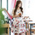 Mistletoe碎花夏季新款女装韩版印花连衣裙F6641(白色 XL)第2张高清大图
