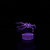 新款星球大战飞行器小夜灯3d七彩LED礼品灯触摸遥控台灯(紫)第4张高清大图