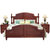 现代美式实木床主卧成人婚床简约大床复古双人床1.8米红椿木家具(C436+2CTG068红胡桃色)第6张高清大图