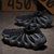 茂足潮流飞织运动鞋 男女鞋450 2021年新款 飞织透气运动鞋子(黑色 36)第5张高清大图