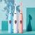 一匠一品YI JIANG YI PIN 通用软毛声波成人儿童电动牙刷(J-802电池款粉色)第4张高清大图