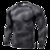 士3D立体印花 健身跑步训练长袖 紧身弹力排汗速干衣tp8006(黑色 S)第5张高清大图
