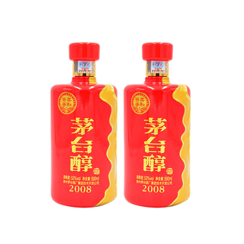 茅台53度茅台醇(2008)柔和酱香型白酒500ml(2瓶装【图片 价格 品牌