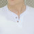 尊首(ZUNSHOU)2016新款男士T恤男士纯色领口双扣短袖T恤(浅灰色 L)第3张高清大图