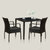 【京好】藤椅子茶几三件套装桌子 现代简约环保阳台休闲办公户外家具藤文化A80(黑色 一张桌子(7天发货))第2张高清大图