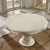 圣肯尼家具 欧式实木餐桌椅组合白色橡木餐桌法式圆形美式小户型餐台(珍珠白 1.5米餐桌+6椅)第2张高清大图