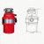 品勒(PiADLIEK) PL600 食物垃圾处理器处理机研磨家用厨房厨余粉碎机（自行安装）(红色)第3张高清大图