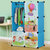 索尔诺卡通衣柜简易组合衣柜环保宝宝衣橱婴儿衣物树脂收纳柜(2格蓝色)第4张高清大图