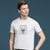 传奇保罗夏季新款圆领男士短袖t恤修身打底衫半袖体恤潮（M-3LX）ZMN503(白色 XXXL)第2张高清大图