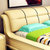 【京好】双人床 现代简约环保皮艺软床 婚床家具A21(米黄色款 真皮床1.5*2米)第2张高清大图