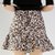 拉夏贝尔2017冬装新款豹纹性格半身荷叶摆短裙10008870(骆色 L)第2张高清大图