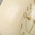 汉时时尚简约夜光挂钟卧室床头装饰时钟现代家用金属静音台钟HA03(白色5.5寸金色指针)第4张高清大图
