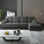 A家家具 布艺沙发现代简约组合大小户型可拆洗沙发组合 DB1558(深灰色(科技布) 三人位+中位+左贵妃位)第2张高清大图