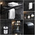 贝乐卫浴（Ballee）G54-6 黑色浴室挂件套装 太空铝毛巾架卫生间置物架第5张高清大图