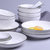 家用10人碗碟套装 盘子碗北欧简约创意网红碗10人高档日式餐具(半晓53件（配7英寸汤碗） 默认版本)第4张高清大图
