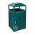 南方新款锥形户外垃圾桶公园果皮桶金属垃圾筒带烟灰缸GPX-61(墨绿色中号)第2张高清大图