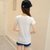 娇维安 夏季韩版体血衫 圆领短袖女士T恤 小象印花图案女式t恤 女(白色 XL)第2张高清大图