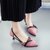 2017韩版女鞋春鞋新款尖头中跟鞋细跟浅口单鞋女OL通勤鞋子女(灰色 39)第2张高清大图