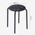 凳子椅子休闲塑料凳子 餐椅板凳 黑色(黑色圆凳)第4张高清大图