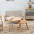 小型简易茶几简约现代木质客厅沙发桌北欧边几角几小圆桌B6001(原木色大小组合茶几)第5张高清大图