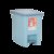 禧天龙    塑料脚踏式方形垃圾桶家用厨房客厅带盖垃圾桶(月白 8L)第2张高清大图