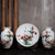 景德镇陶瓷器三件套小花瓶现代中式客厅电视柜插花工艺品装饰摆件(水点桃花)第2张高清大图