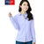 BRIOSO新款衬衫女士牛津纺纯色衬衫 女衬衫百搭商务衬衫(BNJF003)第4张高清大图