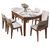 北欧风格白色实木餐桌可伸缩折叠方圆两用圆形6人8人歺桌椅组合(一桌4椅(榉木色))第3张高清大图