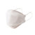 埃微成人kf94四层防护口罩含熔喷布柳叶形白色可折叠时尚不沾口红透气口罩(白色1袋5片)第2张高清大图