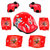 乐士ENPEX铠甲勇士可调旱冰鞋 溜冰鞋套装KJ-335/337直排闪光轮滑鞋套装(红色 S码（31-34）)第5张高清大图