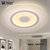 汉斯威诺超薄卧室现代简约吸顶圆形亚克力客厅LED高透光餐厅书房迎春花灯饰具HS102102(40cm29W分段 其他)第5张高清大图