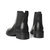森达2021冬季新款商场同款时尚潮流ins潮休闲女切尔西靴4AK01DD1(黑色 39)第4张高清大图
