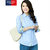 BRIOSO新款衬衫女士牛津纺纯色衬衫 女衬衫百搭商务衬衫(BNJF005)第4张高清大图